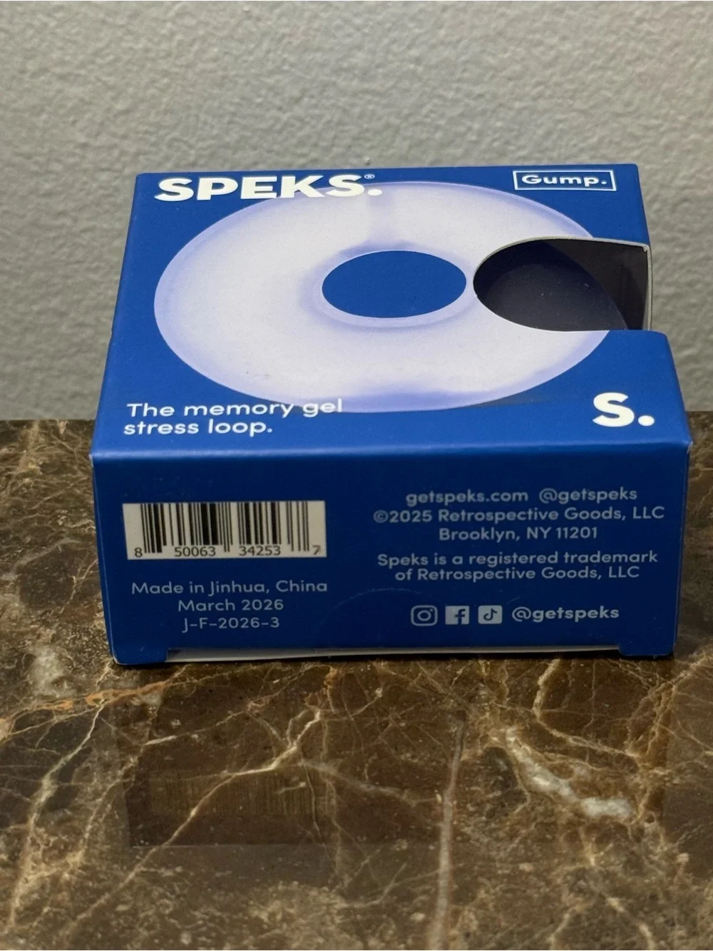 Speks Gump Blue Memory Gel Stress Loop -Blue